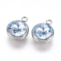 K9 Glass Rhinestone Pendants
