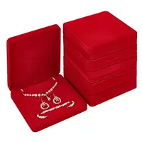 Square Velvet Necklace Display Boxes