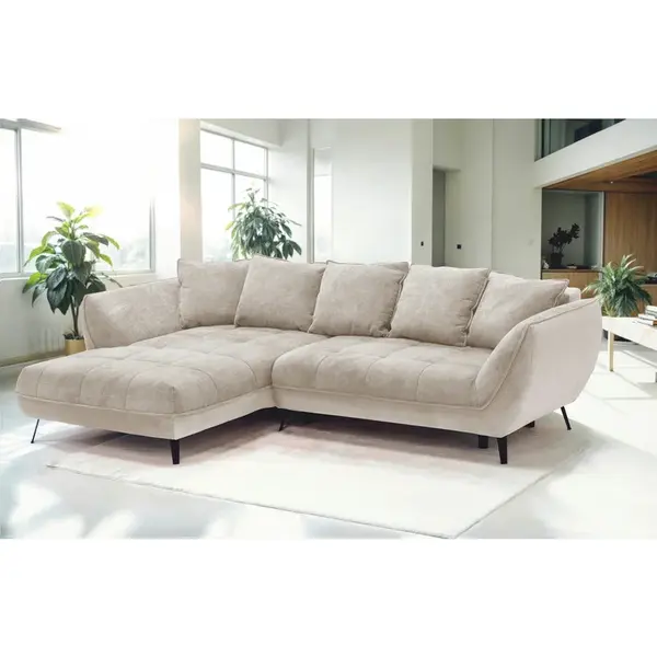 Livetastic ROHOVÁ SEDAČKA, textil, béžová, světle hnědá