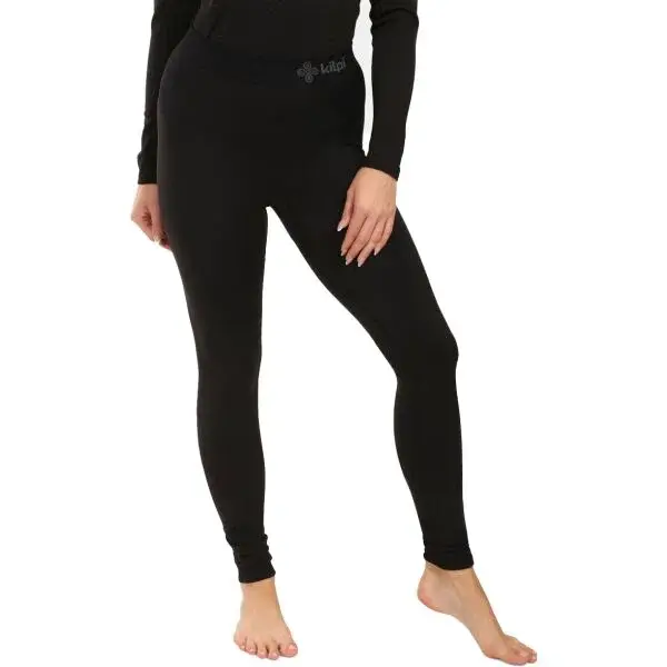 KILPI OLINE Dámské bezešvé termo kalhoty, černá, velikost