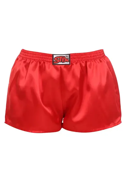 Dámske trenky klasická guma saténové červené (L663) M