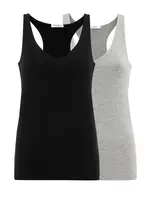 Anou Anou Top  sivá melírovaná / čierna