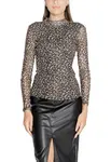 Leopardia blúzka s rolákom