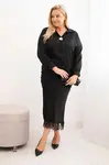 Kesi Włoski Plus Size set s krajkou černý