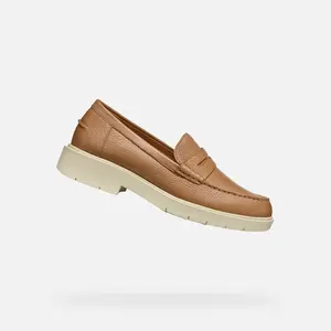 Beige women's moccasins Geox Spherica EC1 - Women's