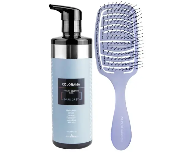 Semi-permanentní regenerační maska Kléral System Colorama Dark Grey - 500 ml, tmavě šedá + kartáč zdarma + dárek zdarma