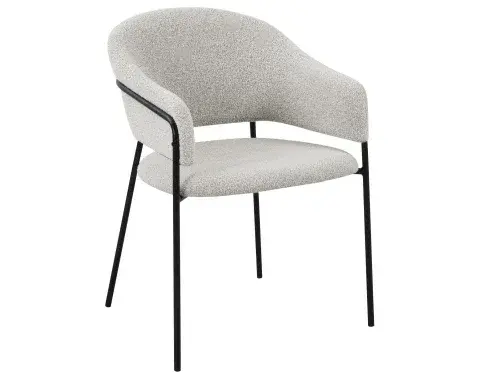 Jídelní židle Inga, šedo-béžová strukturovaná látka