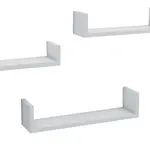 Sada 3 poliček Triple, bílá