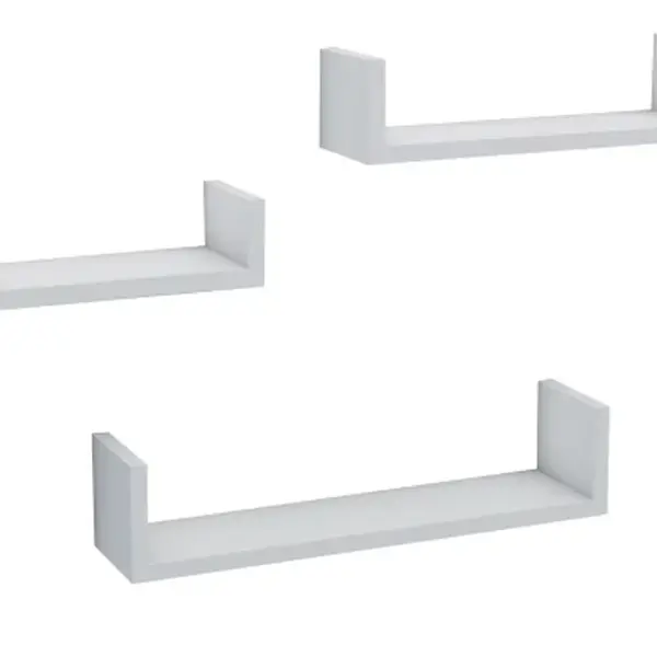 Sada 3 poliček Triple, bílá