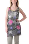 Dámský květinový top bez rukávů