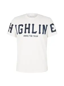 TOM TAILOR Tričko  námornícka modrá / biela