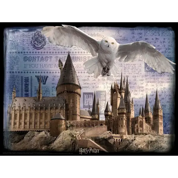 HM Studio 3D Puzzle Harry Potter Rokfort a Hedviga 500 dielikov