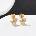 304 Stainless Steel Synthetic Opal Stud Earrings