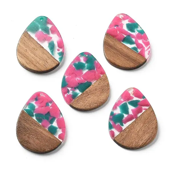 Resin and Walnut Pendants