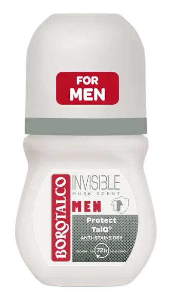BOROTALCO Men Absolute InvisibleDry Musk Scent, Roll-on deodorant pro muže 50 ml