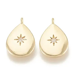 Brass Cubic Zirconia Charms