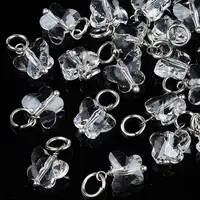 Faceted Transparent Glass Charms