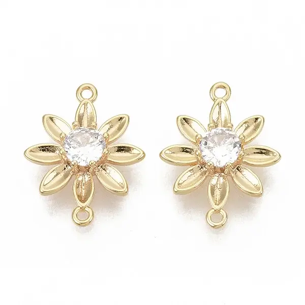 Brass Cubic Zirconia Links connectors