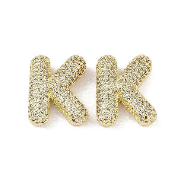 Brass Micro Pave Clear Cubic Zirconia Pendants