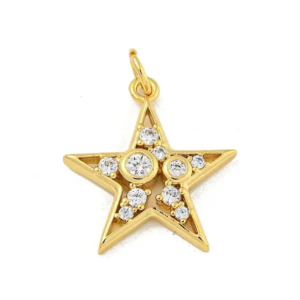 Brass Micro Pave Cubic Zirconia Pendants