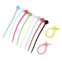 Flower Shape Silicone Cable Zip Ties