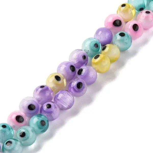 Handmade Evil Eye Lampwork Beads Strands