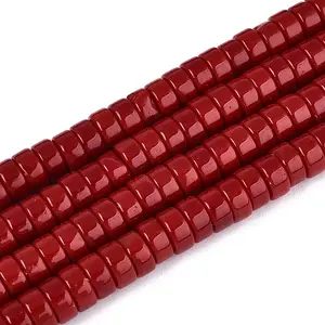 Opaque Solid Color Glass Beads Strands