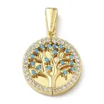 Brass Micro Pave Cubic Zirconia Pendants