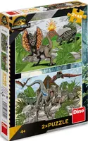 Puzzle Jurský svět 2x48 dílků