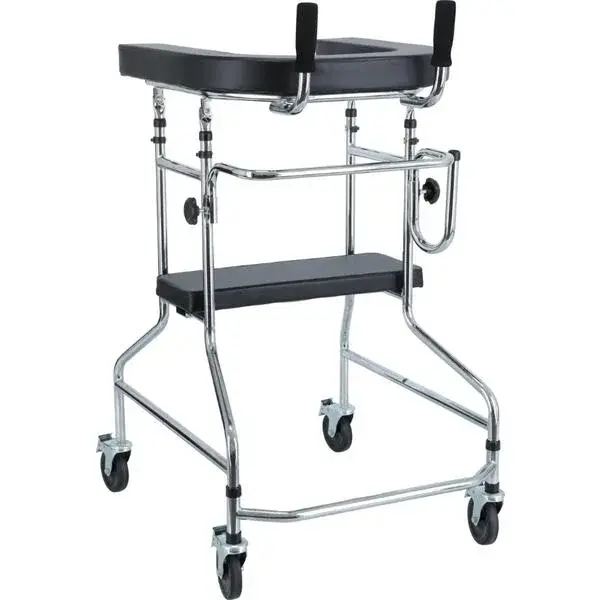 Pojízdné chodítko s opěrnou plochou a sedadlem UNIZDRAV