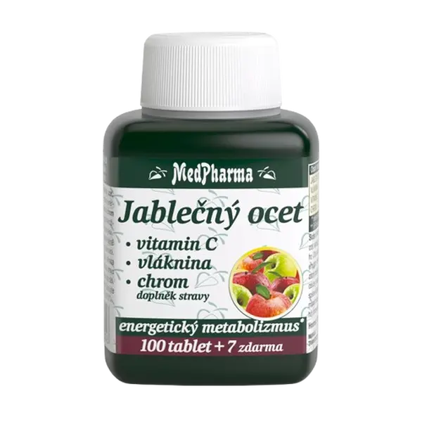 MEDPHARMA Jablečný ocet+Vláknina+Vitamin C+Chrom 107 tablet
