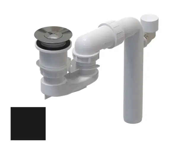 Villeroy & Boch - Vaňová odtoková súprava, Push-Open, Pure Black U909520R7