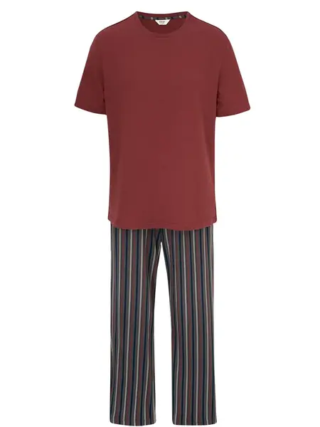 Dagi Dlhé pyžamo  modrá / tmavosivá / bordová