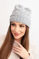 Dámská zimní čepice Kesi s vlnou, šedá