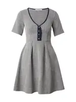 ABOUT YOU Šaty 'Fiona'  námornícka modrá / sivá melírovaná