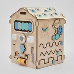 Drevený activity board domček Mint
