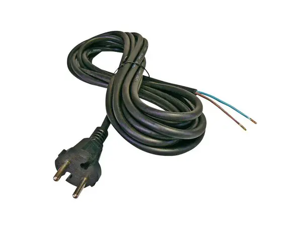 Flexo šňůra gumová 2x1,0mm2 3m černá  GETI - rozbaleno - bez originálního obalu