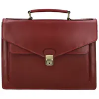 Kožená aktovka vínová - Delami Vera Pelle Agapi