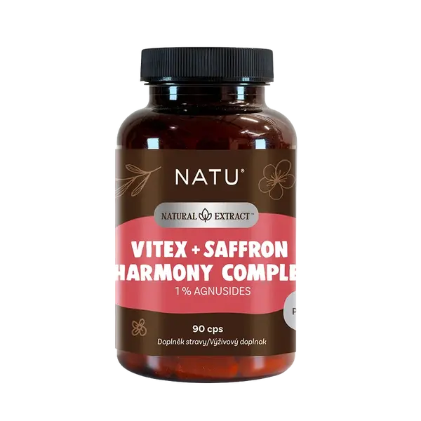 NATU Natural Extract, Drmek extrakt (1% agnusidov) so šafránom 90 kapsúl