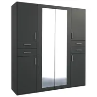 MID.YOU ŠATNÍ SKŘÍŇ S OTOČNÝMI DVEŘMI, barvy grafitu, 180/208/58 cm