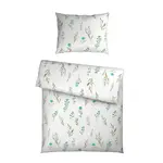 Novel POVLEČENÍ, satén, tyrkysová, bílá, 140/200 cm