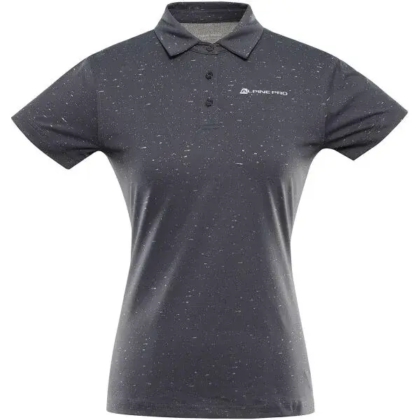 ALPINE PRO COOWELA Dámské triko s límečkem, tmavě šedá, velikost