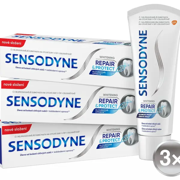 SENSODYNE Zubní pasta Repair & Protect Whitening 3 x 75 ml