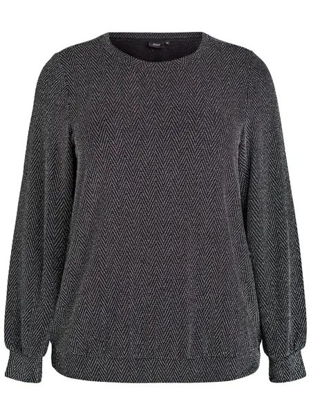 Zizzi Blúzka 'Cadiana'  čierna / strieborná