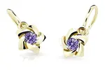 Cutie Jewellery Zlaté detské náušnice C2201-10-X-1 fialová