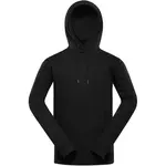 NAX AZER Pánska bavlnená mikina s kapucňou, čierna, veľkosť
