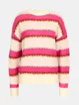 Ružový dámsky pruhovaný sveter ORSAY