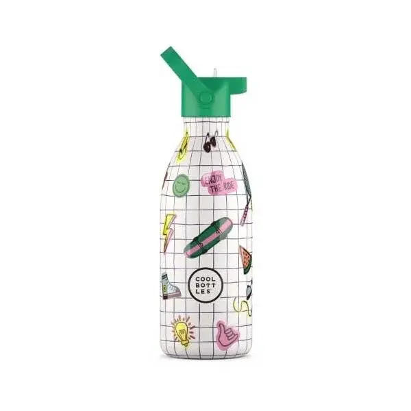 COOL BOTTLES KIDS PLAY MODE 3D 500 ML Dětská termo láhev, bílá, velikost 500 ML