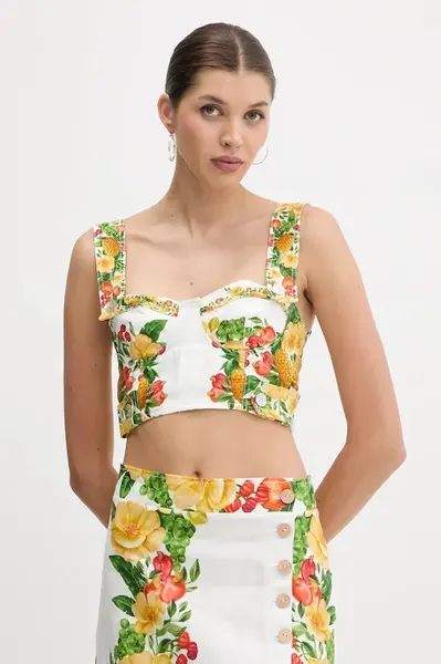 Lněná halenka Farm Rio