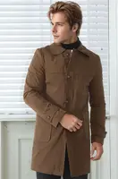 PLT9392 DEWBERRY MEN'S TOPCOAT-KHAKI